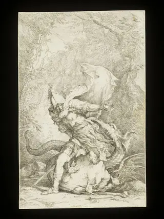 Jason and the Dragon, by Salvator Rosa, 1633