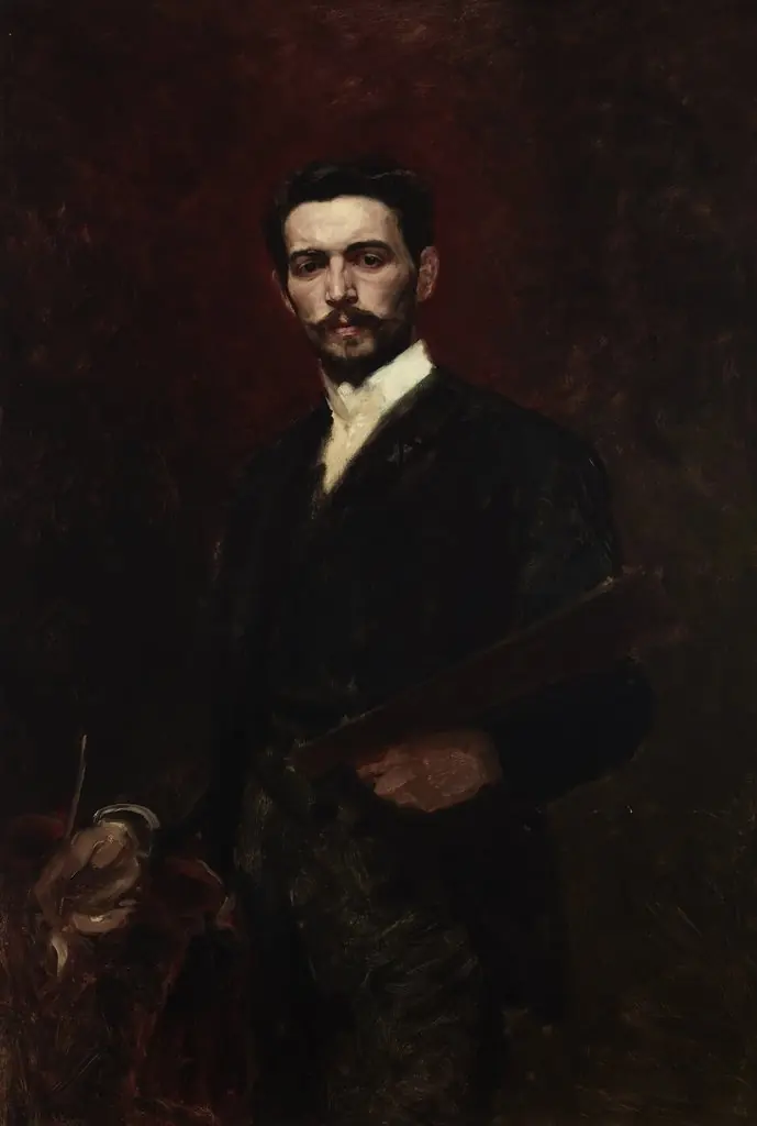 Portrait of Józef Unierzyski, by Stanisław Jakub Rostworowski, oil