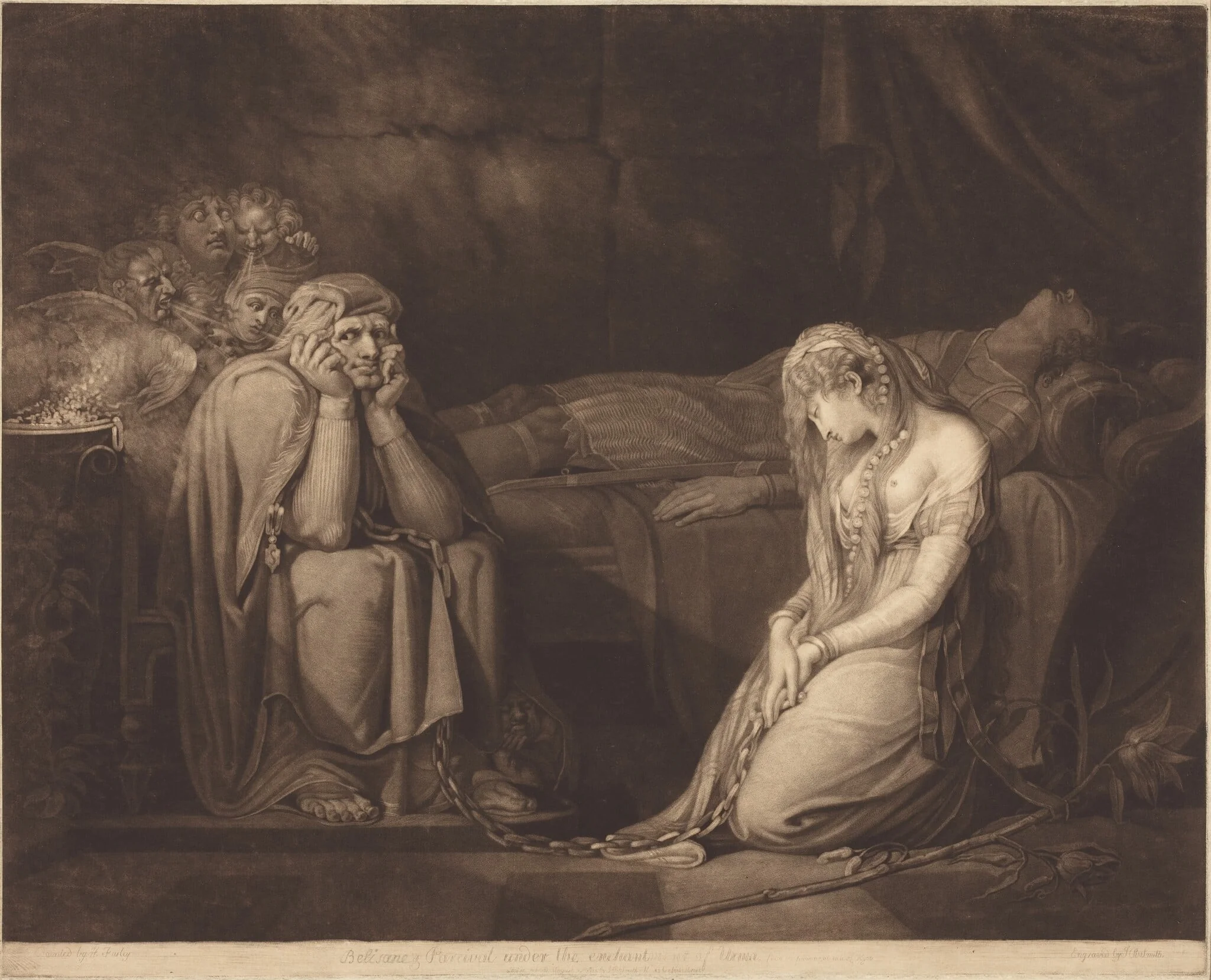Belisane and Parcival under the Enchantment of Urma, detail