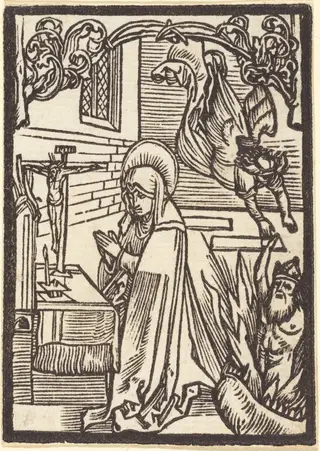 Saint Odilia, by Albrecht Dürer, ink, 1500