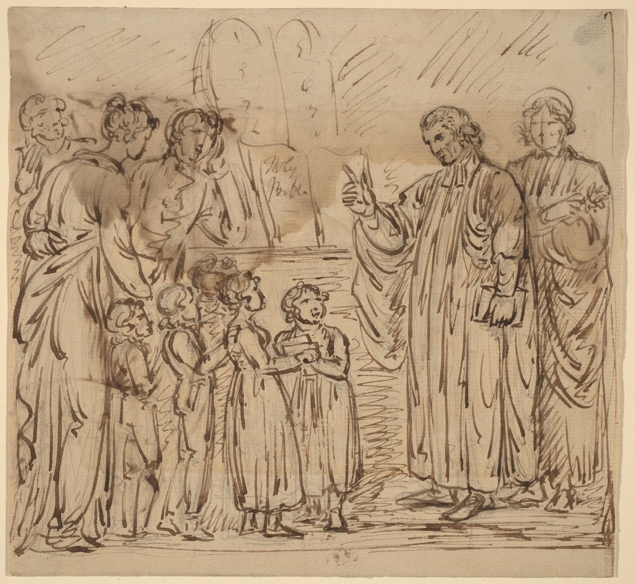 Bible Lesson [recto], detail