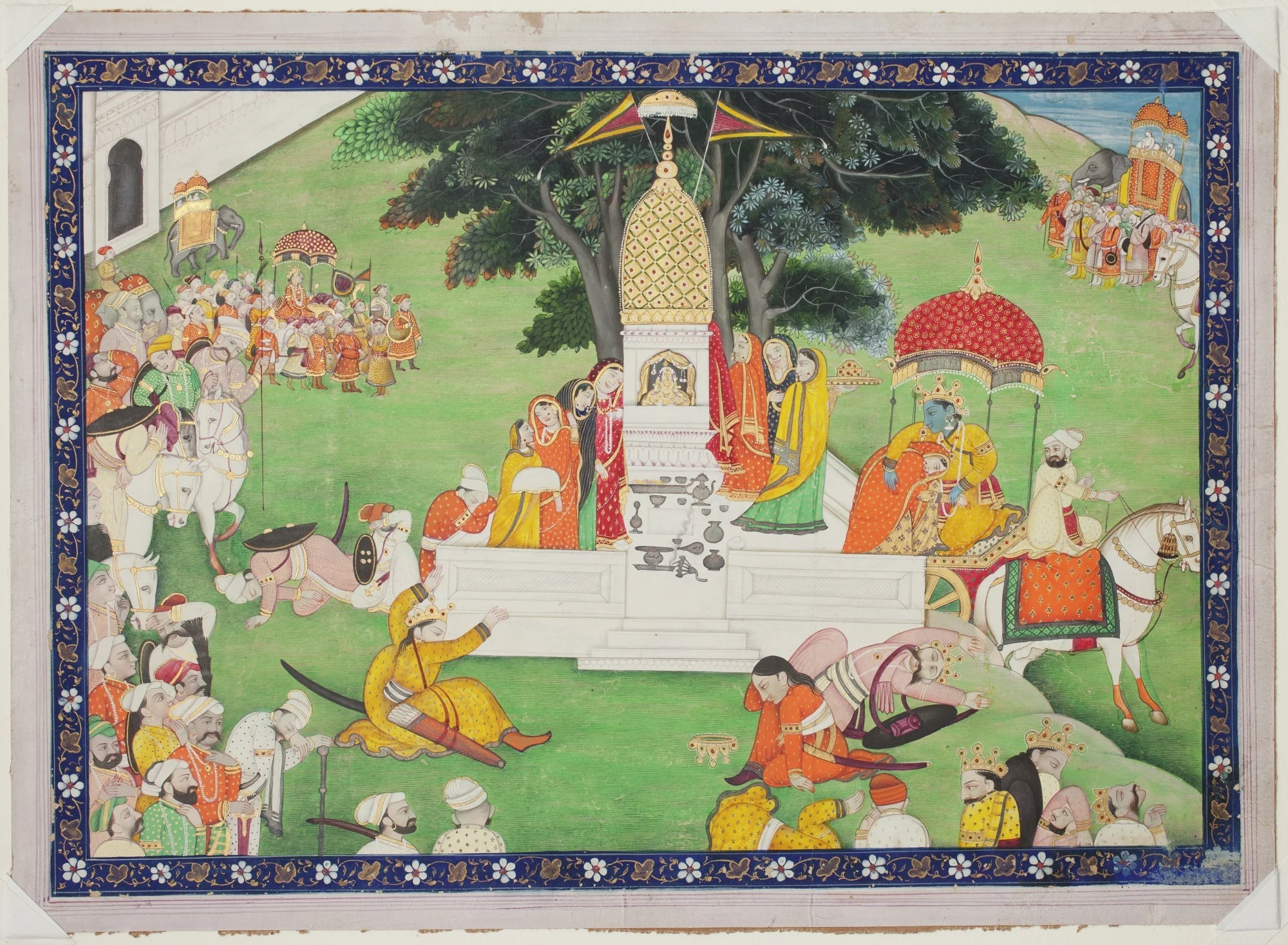 Abduction of Rukmini, detail
