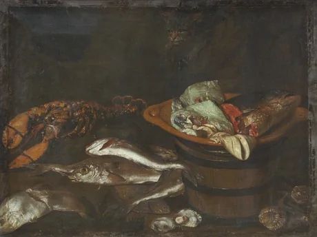 Still life. fishes, detail