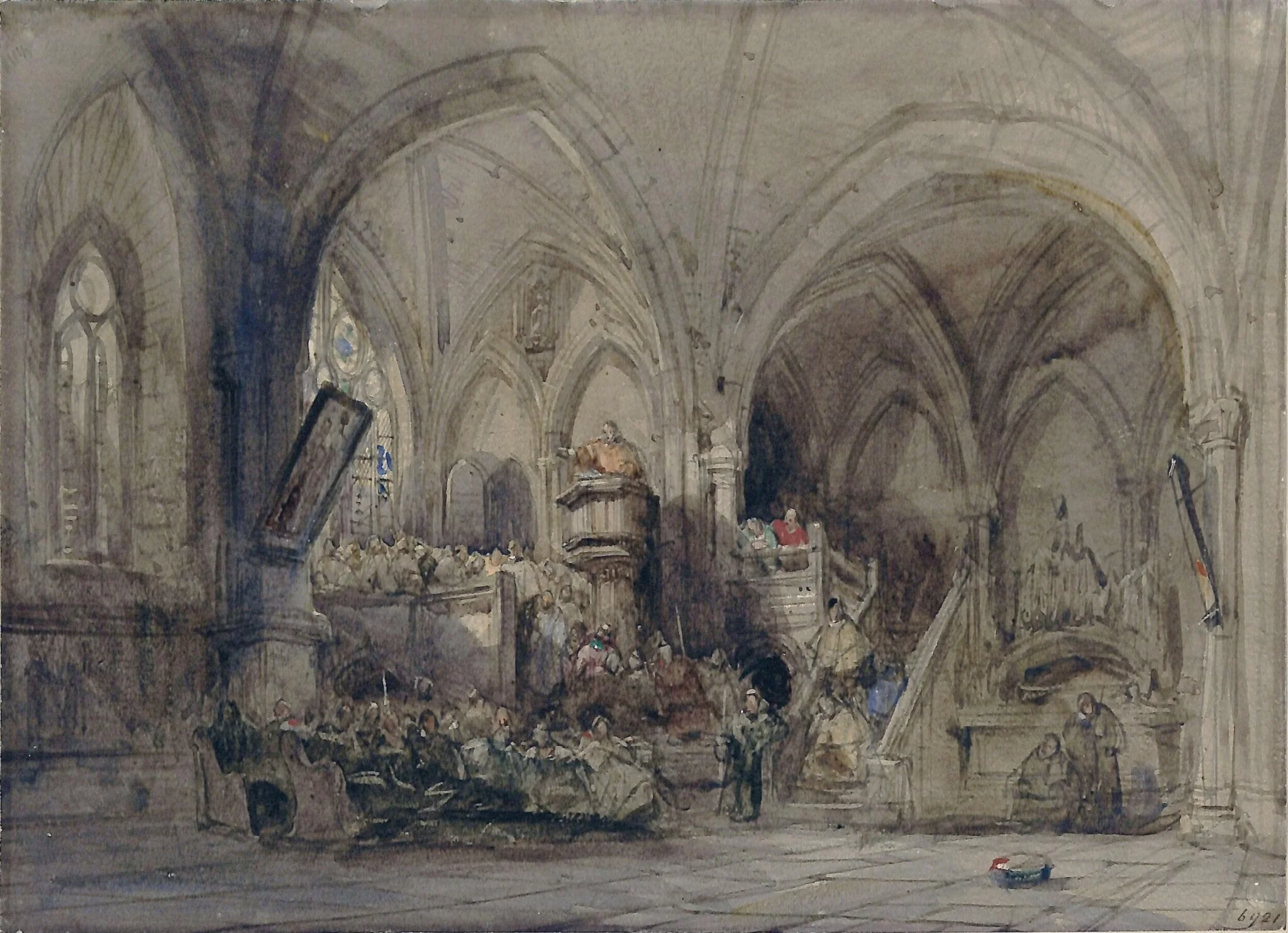Interior of a church, Spain, detail