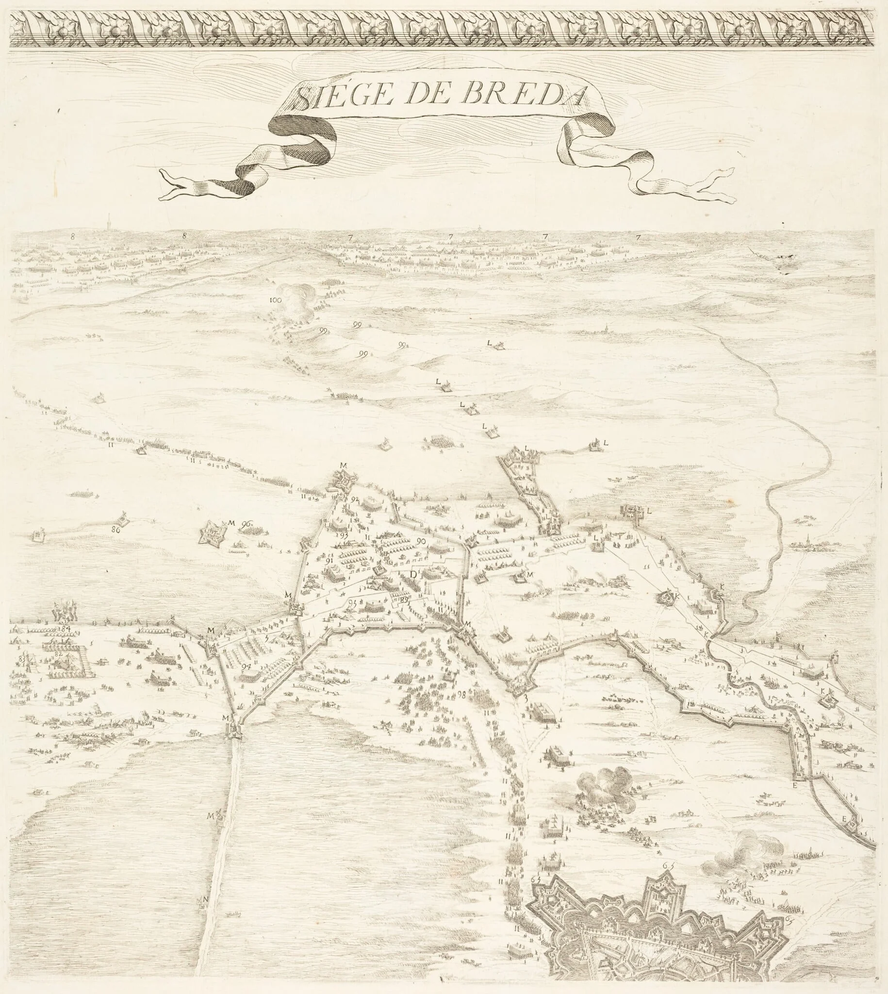 The Siege of Breda [plate 2 of 6], detail