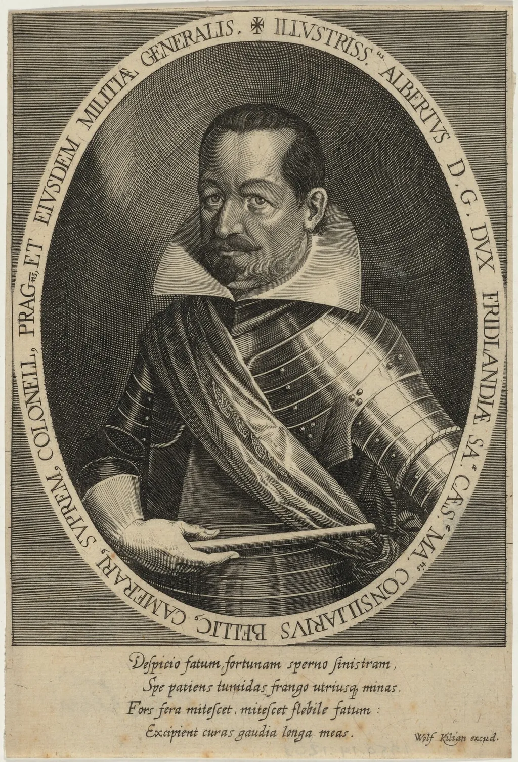 Albrecht Wenzel Euscbius von Wallenstein, by Wolfgang Philipp Kilian, ink, 1693