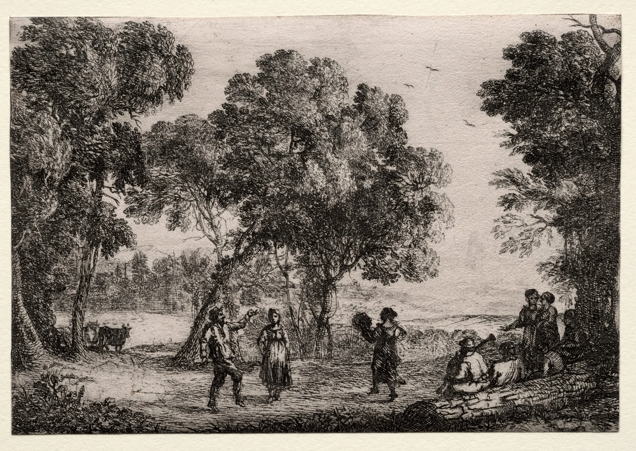 Landscape with a Country Dance (Small Plate), detail