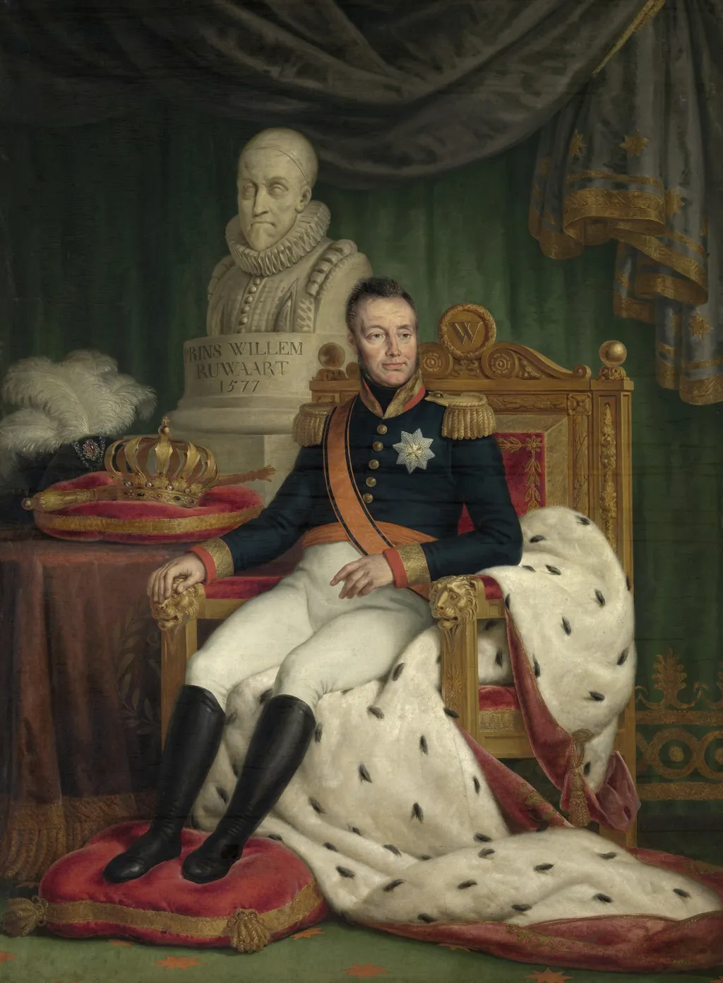 Portrait of King Willem I (1772-1843), by Mattheus Ignatius van Bree, oil, 1822