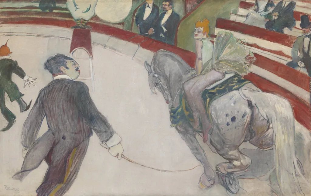 Equestrienne (At the Cirque Fernando), by Henri de Toulouse-Lautrec, oil, 1888