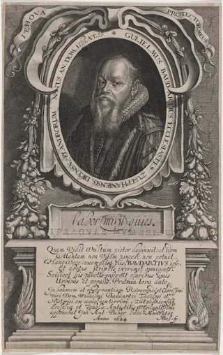 Gulielmus Baudartius, Theologian and Historian, by Albert Poel, ink, 1624