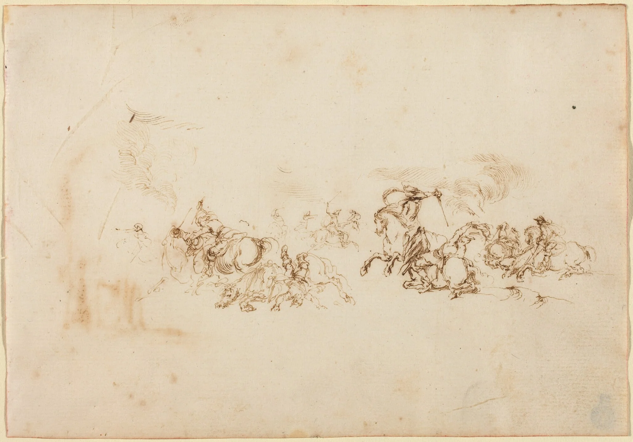 The Cavalry Combat, detail