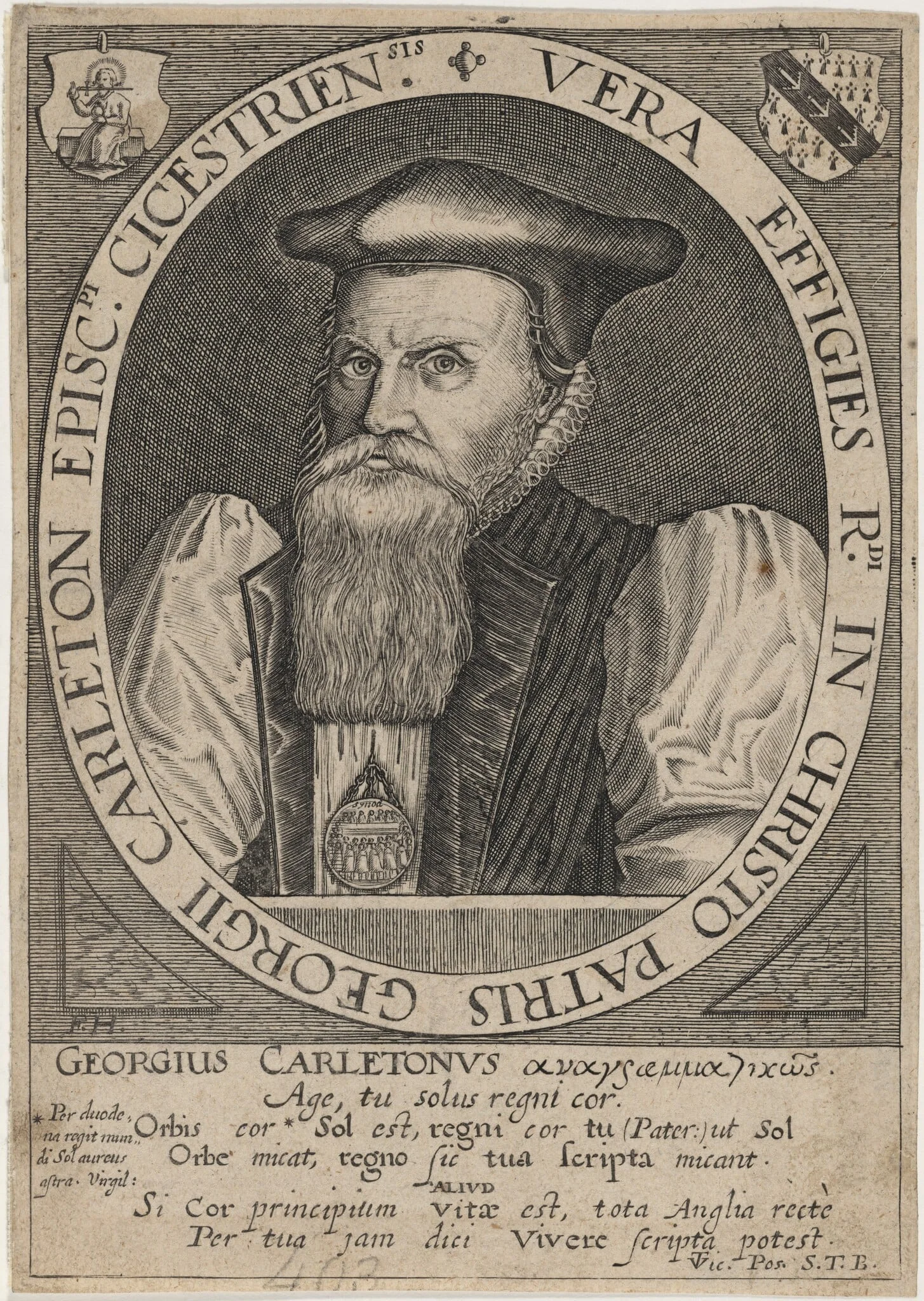 George Carleton, Bishop of Cheschester, detail