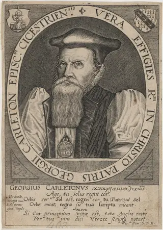 George Carleton, Bishop of Cheschester, by Frederik van Hulsen, ink, 1620