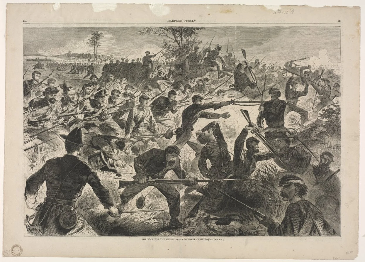 The War for the Union, 1862 - A Bayonet Charge, detail