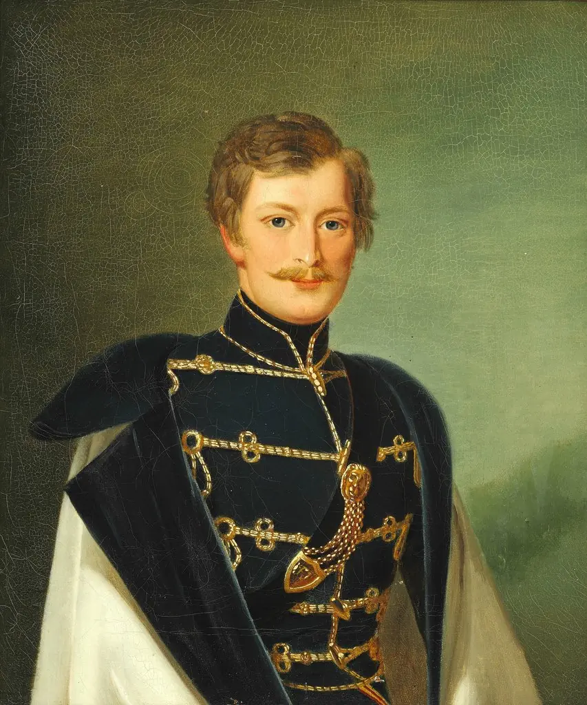 Hartvig Frederik Emil Benzon, Master of the Royal Hunt, by Emil Bærentzen, oil, 1843