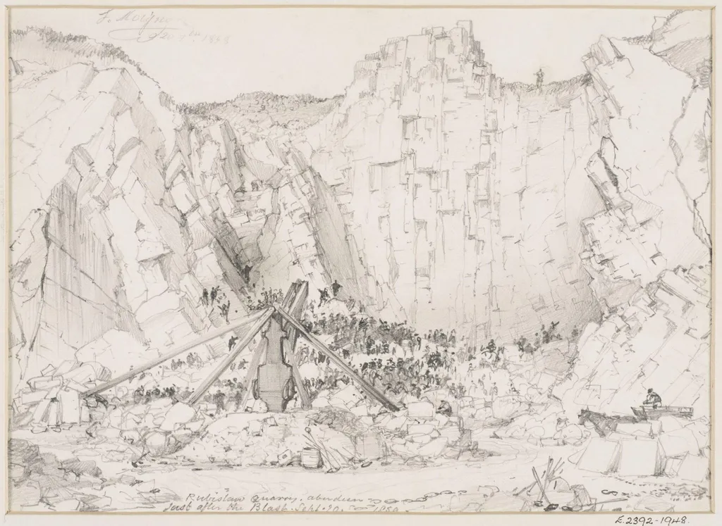 Rubislaw Quarry, Aberdeen - Just after the Blast, by Edward William Cooke, 20