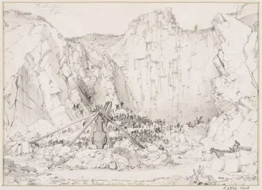 Rubislaw Quarry, Aberdeen - Just after the Blast, by Edward William Cooke, 20