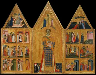 Altarpiece of Saint Vincent, by Master of Estopiñán, unspecified, 1350