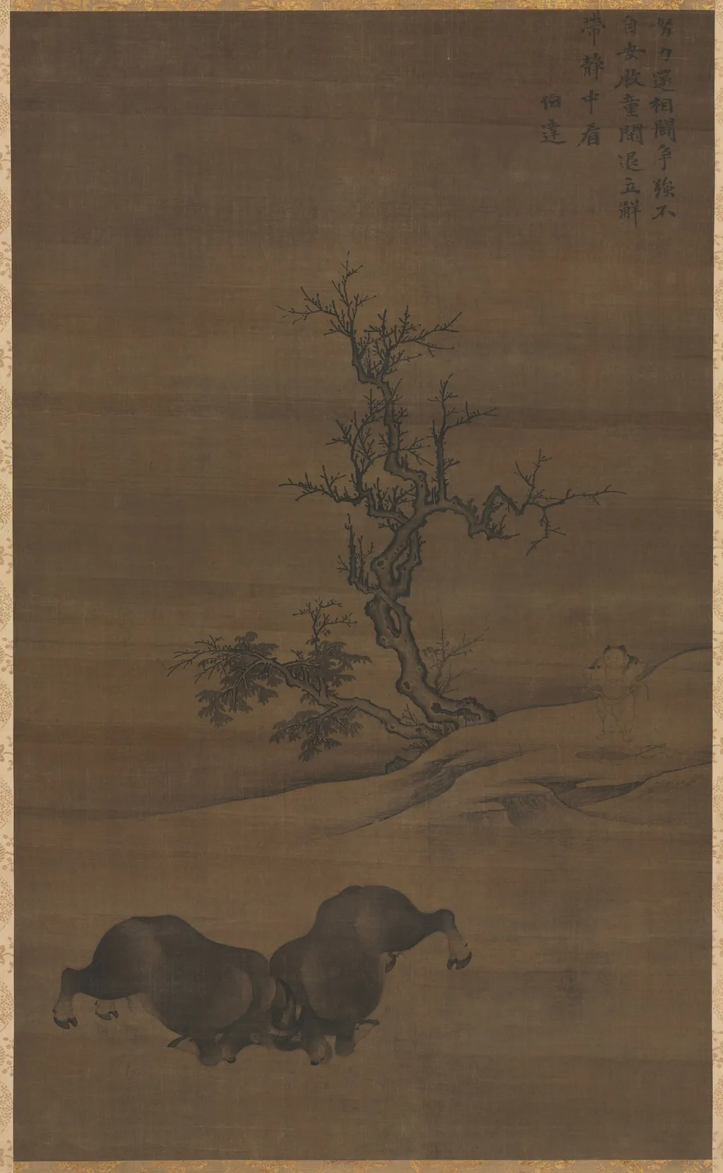 Herdboys and Buffalo in Landscape, by Guo Min, unspecified, 1267
