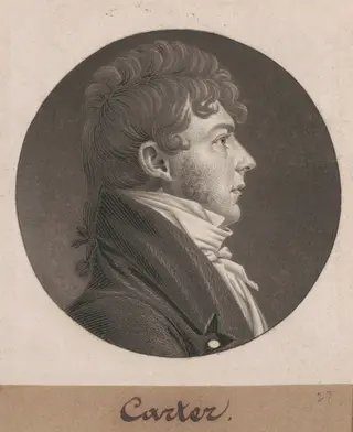 Carter, by Charles B. J. Févret de Saint-Mémin, ink, 1804