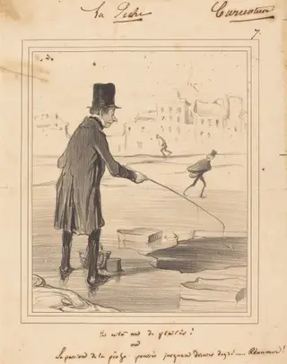 En Voila un de plaisir!, by Honoré Daumier, ink, 1841