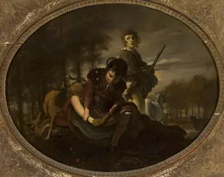 Preparations before crossing the river, by Carel de Moor, unspecified, 1705
