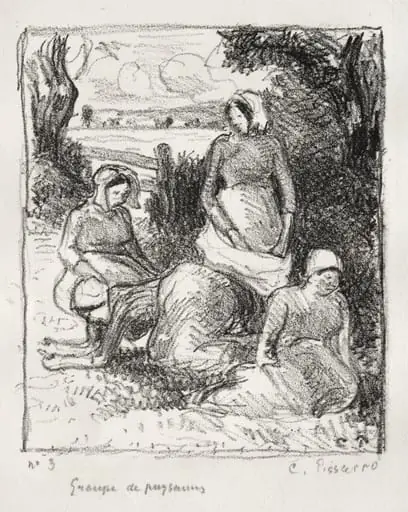 Group of Peasants, by Camille Pissarro, 1896