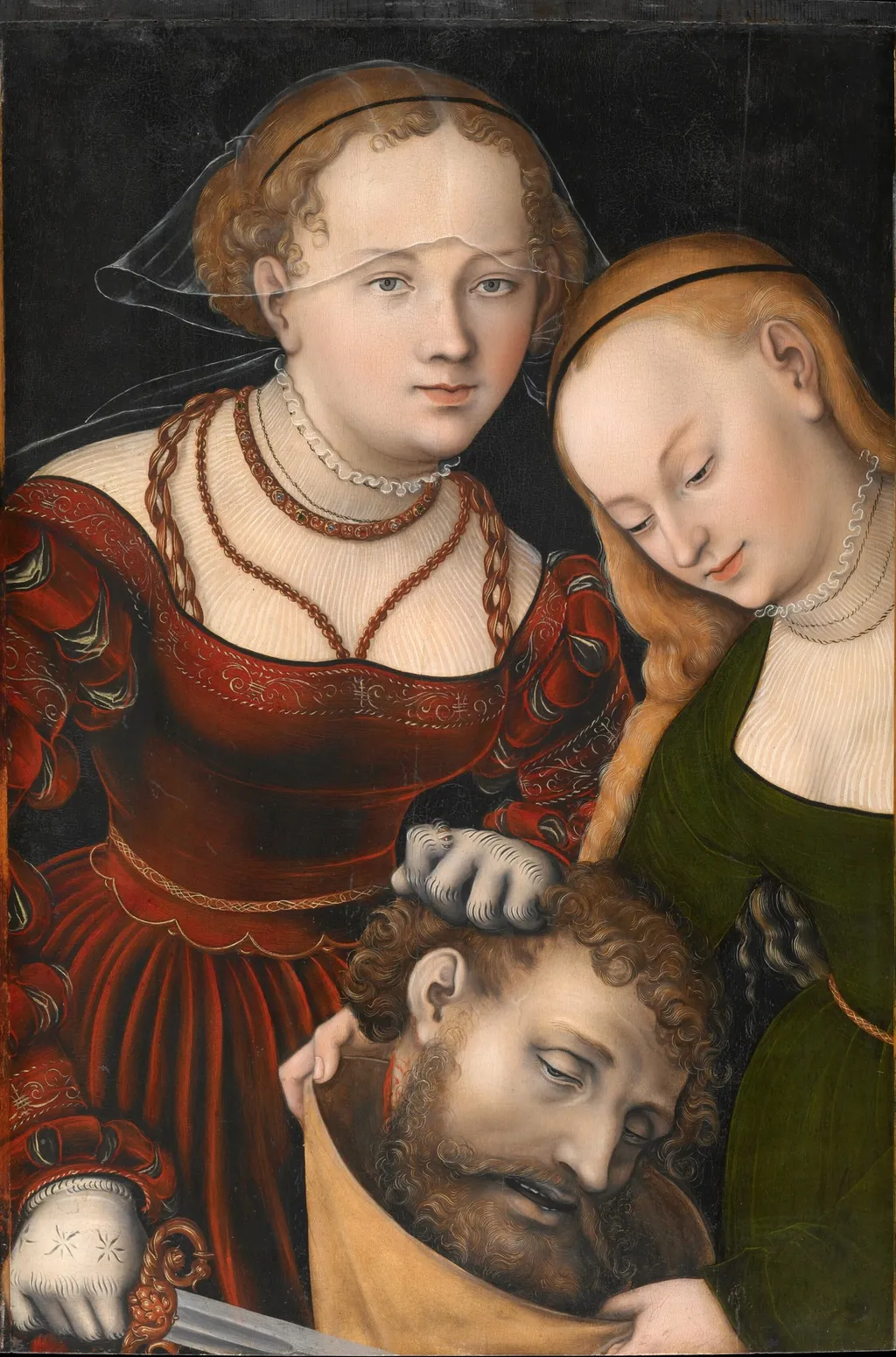 Judith with the head of Holofernes and a servant, by Lucas Cranach the Elder, unspecified, 1530