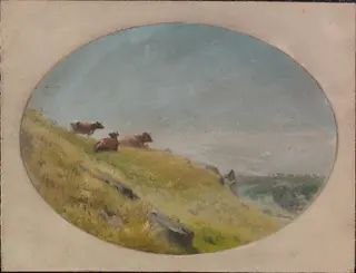 Landscape with Cows, by Aaron Draper Shattuck, unspecified, 1928