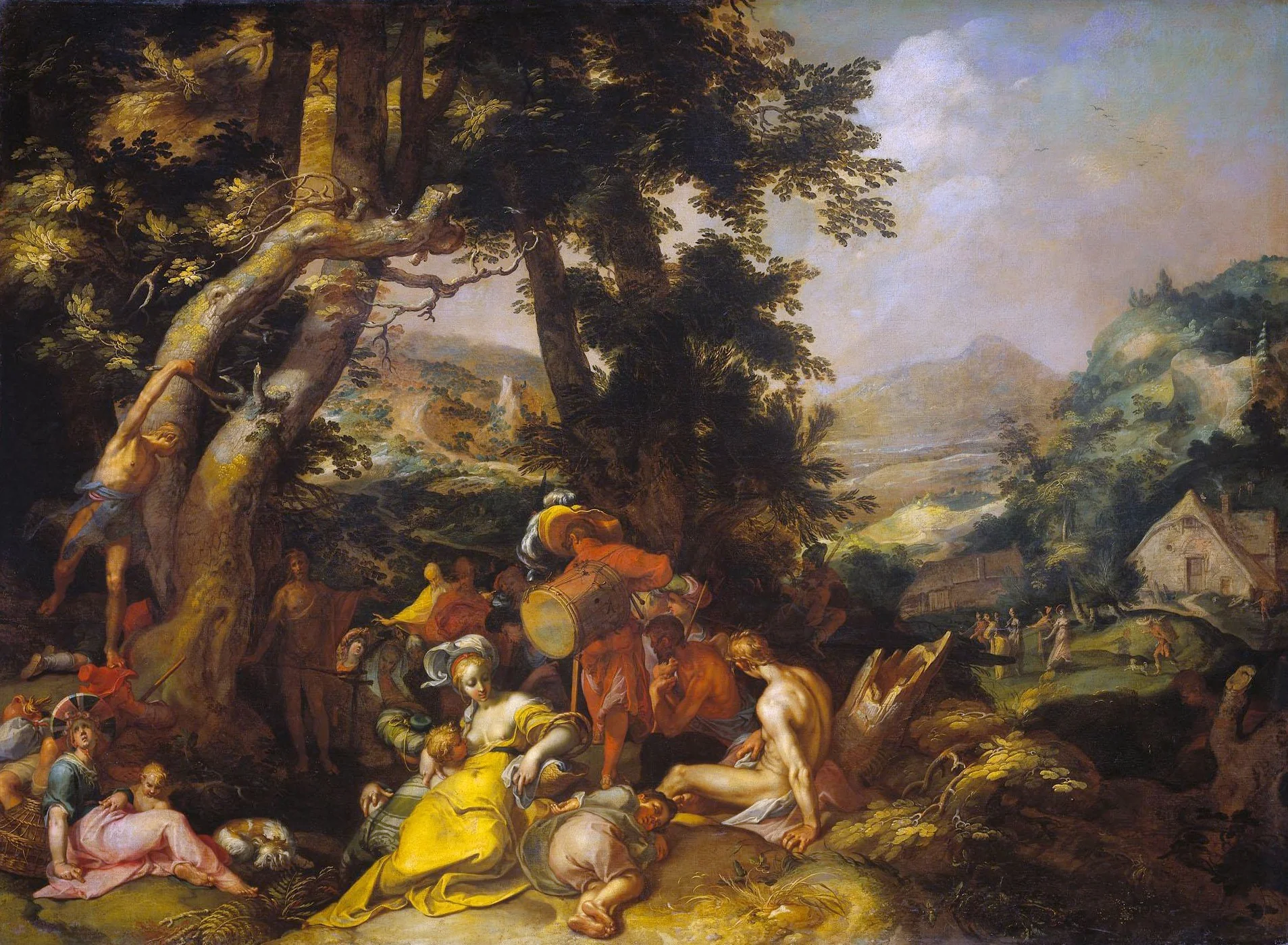 Landscape with the Ministry of John the Baptist, detail