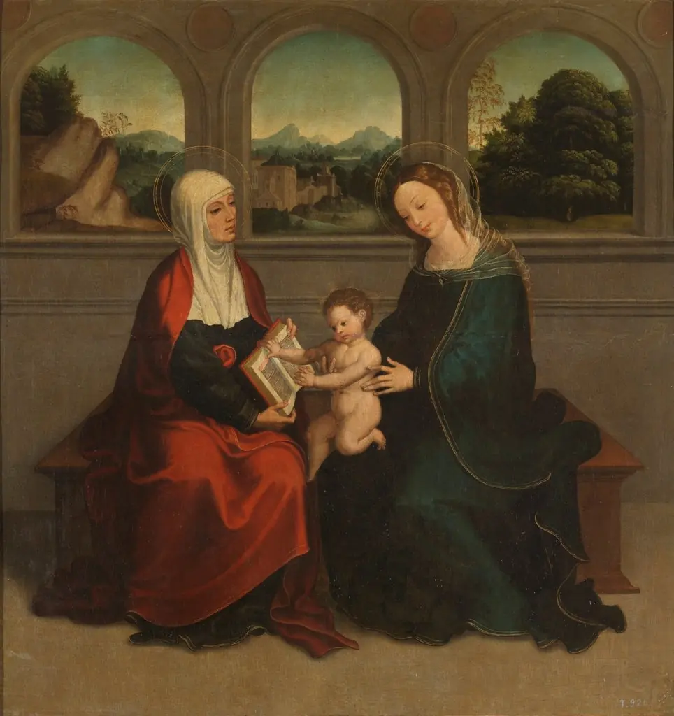 La Virgen el Niño y Santa Ana, by Juan Correa de Vivar, oil, 1540