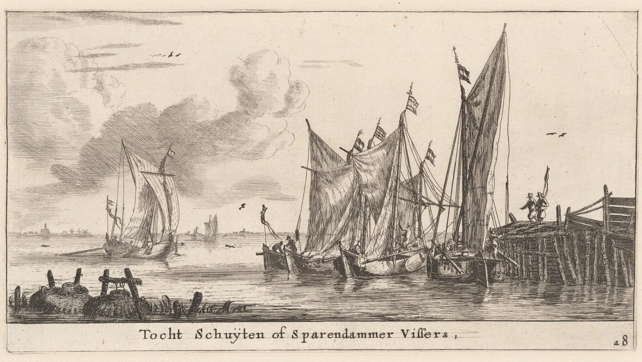 "Tocht Schuiten"or Spaarndam Fishing Boats, detail