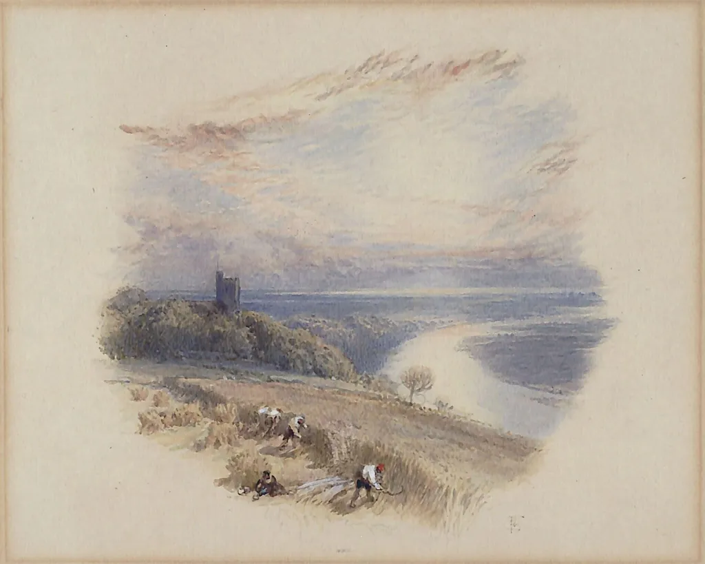 The River Lune, Lancashire, by Myles Birkett Foster, watercolor, 1850