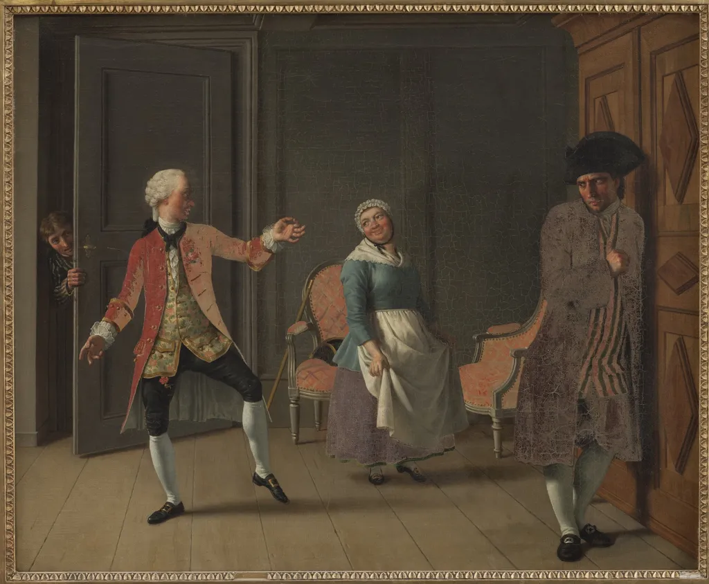 From Ludvig Holberg's "Jean de France", Act 1, Scene 6, by Christoffer Wilhelm Eckersberg, oil, 1812