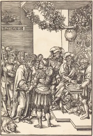 Pilate Washing His Hands, by Lucas Cranach the Elder, ink, 1509
