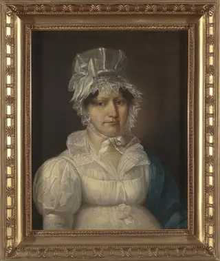 Portrait of Elżbieta Pade (d. 1833), wife of Marcin, by Michał Stachowicz, oil, 1818