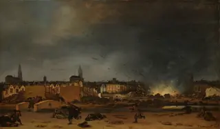The explosion of the powder magazine in Delft, 12 October 1654, by Egbert van der Poel, oil, 1657