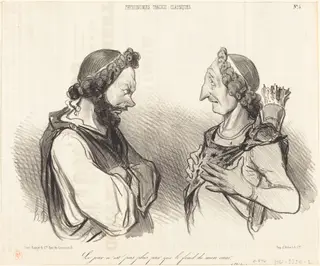 Le Jour n'est pas plus pur..., by Honoré Daumier, ink, 1841