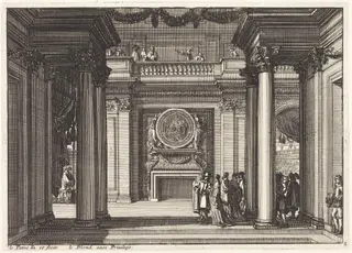 Fireplaces and Other Interior Decorations, by Jean Lepautre, ink, 1650