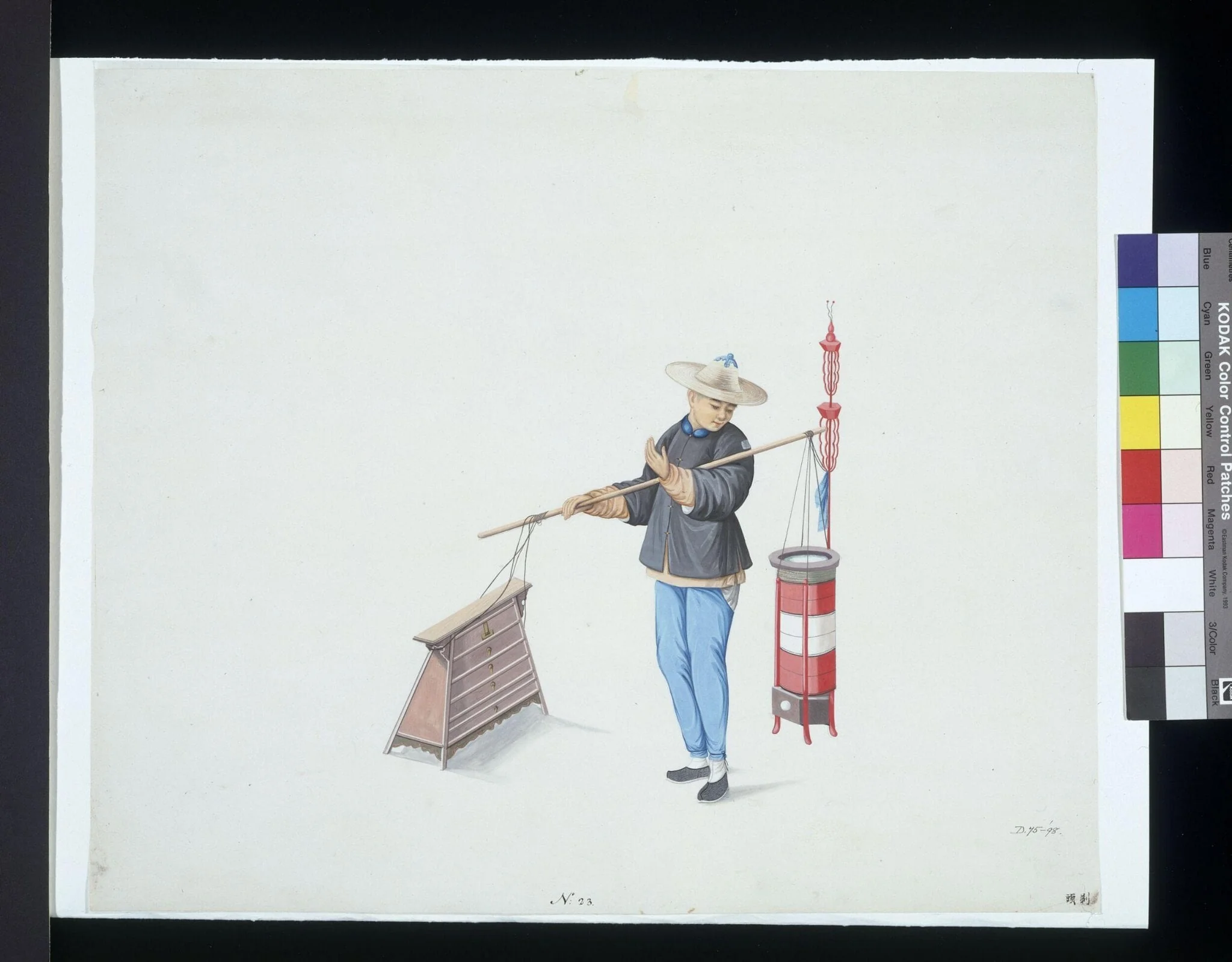 An Itinerant Barber, detail