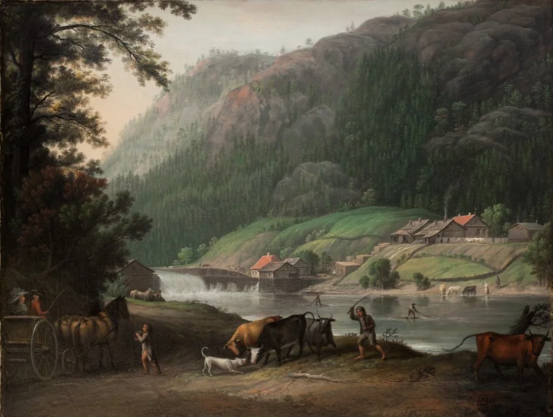 Tistedalen ved Frederikshald i Norge, detail