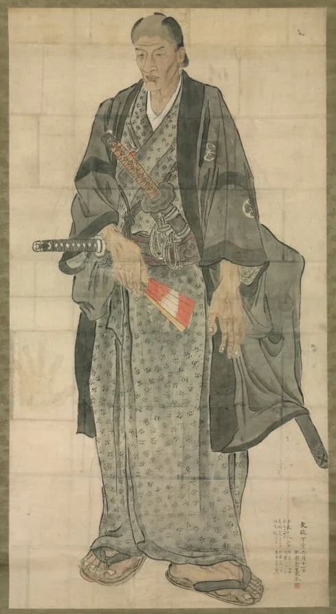Portrait of Ōzora Buzaemon, detail