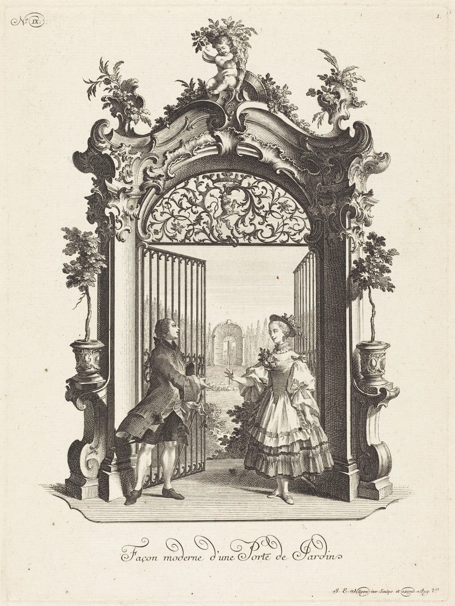 Façon moderne d'une Porte de Jardin (A Garden Door in the Modern Style), detail