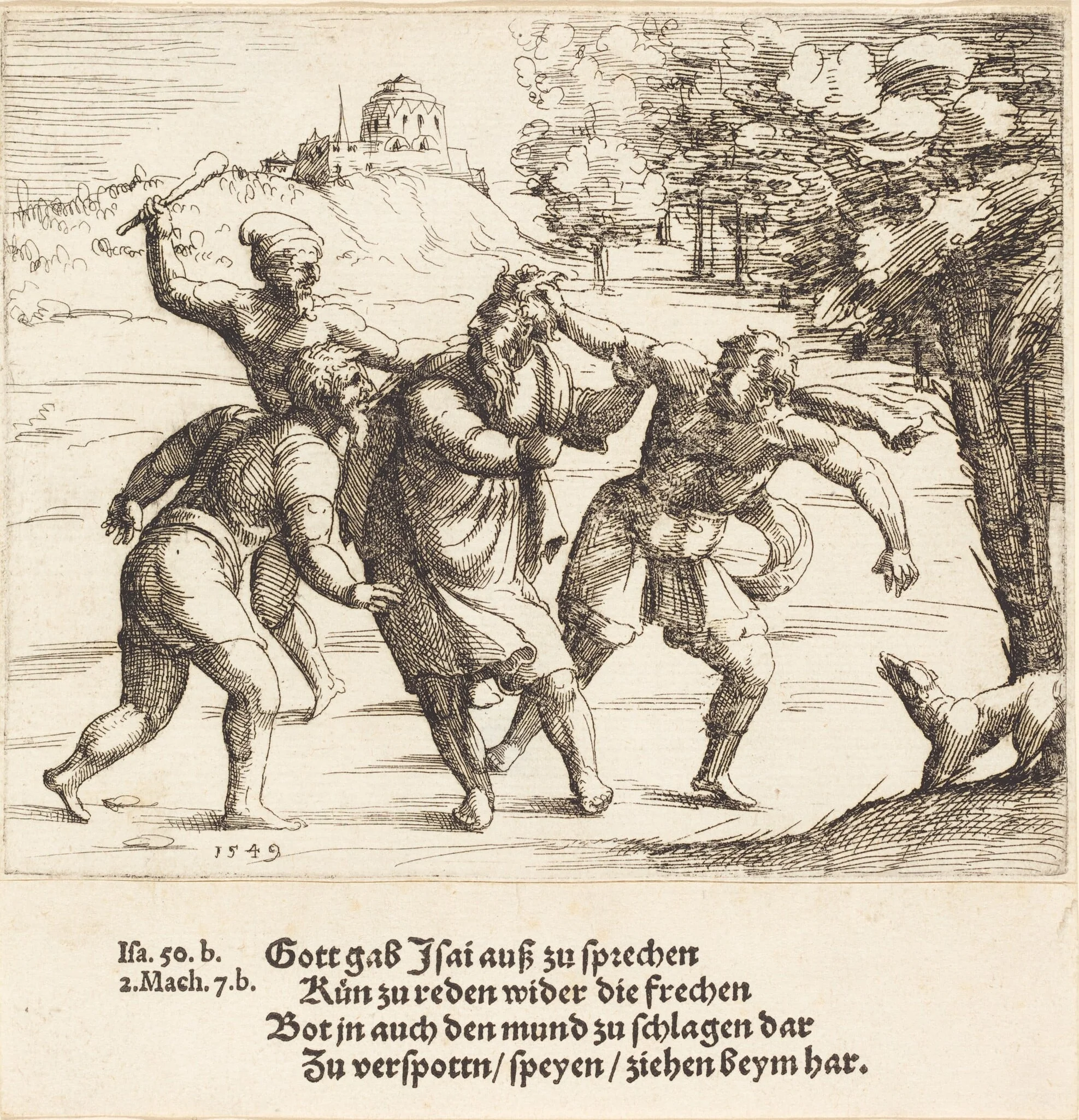 Isaiah Accepts Mockery because of His Faith, detail