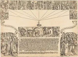 The Nativity and Passion of Christ, by Wolf Traut, ink, 1511