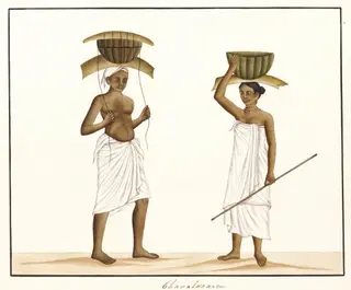 A basket weaver and his wife
