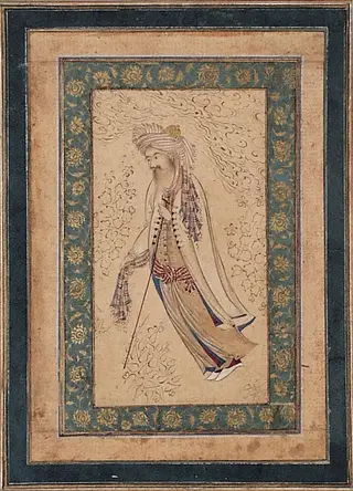 A Bearded Man Leaning on a Staff