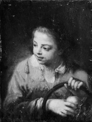 A Boy with a Basket of Fruit