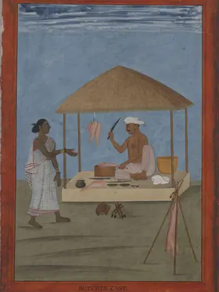 A butcher and his wife