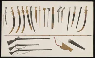 A collection of weapons